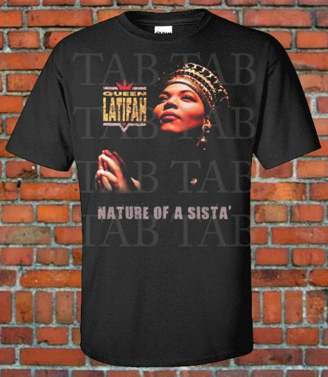 Queen Latifah Nature Of A Sista 90s Style Bootleg Vintage Tee Graphic