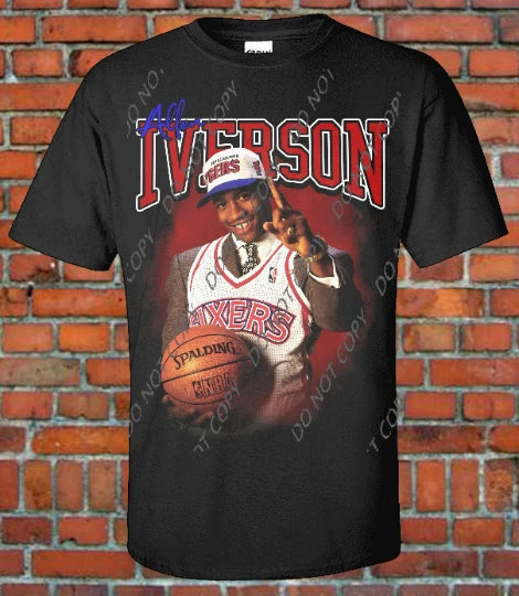 Allen Iverson 90s Style 1996 Draft Day Bootleg Basketball